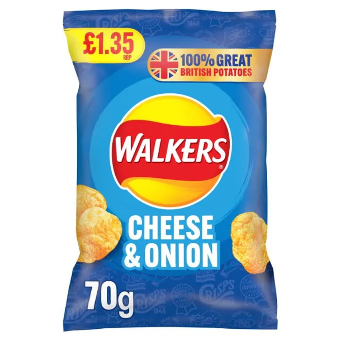 Walkers Cheese & Onion Sharing Crisps PMP 1.35 70g