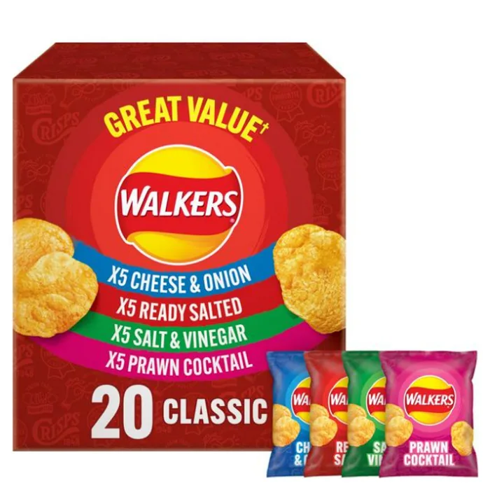 Walkers Classic Variety 20pk 25g