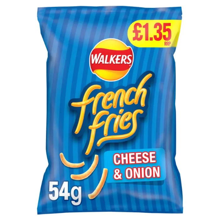 Walkers French Fries Cheese & Onion Crisps PMP 1.35 54g