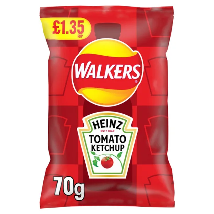 Walkers Heinz Tomato Ketchup Sharing Crisps PMP 1.35 70g