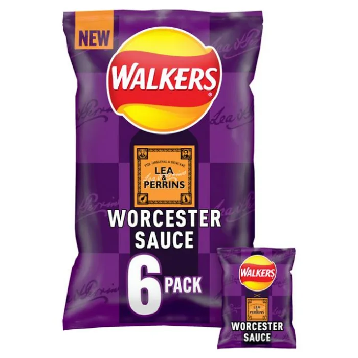 Walkers Lea Perrins Worcester Sauce 6pk 25g