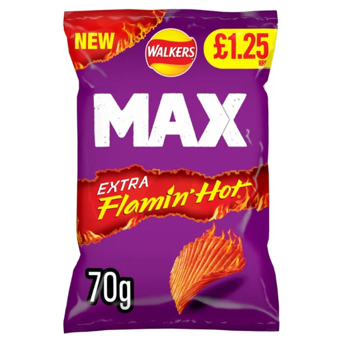 Walkers Max Extra Flamin' Hot PMP 1.35 70g