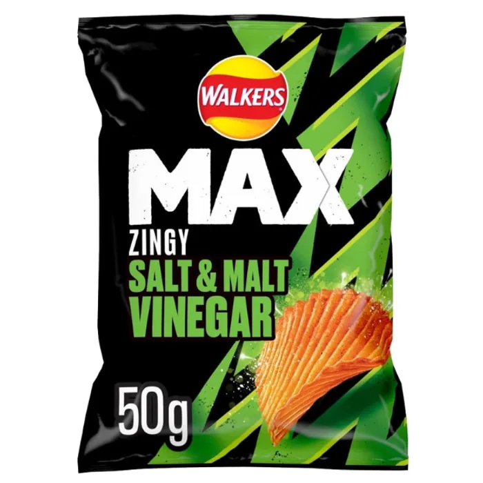 Walkers Max Salt & Malt Vinegar 50g