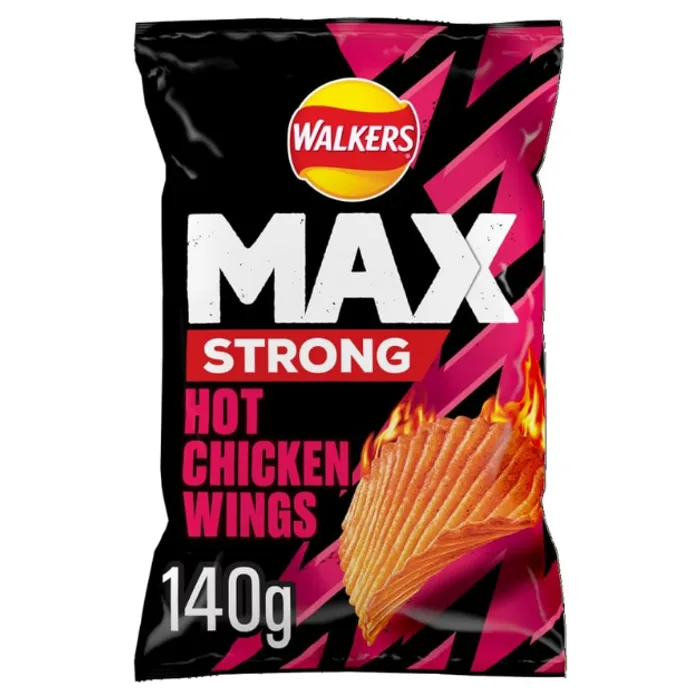 Walkers Max Strong Hot Chicken Wings 140g