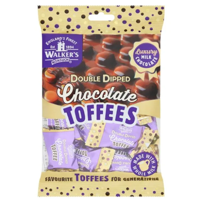 Walkers Nonsuch Double Dipped Chocolate Toffees 135g