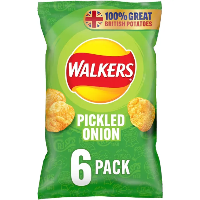 Walkers Pickled Onion 6pk