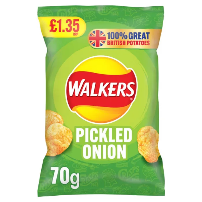 Walkers Pickled Onion Sharing Crisps PMP 1.35 70g