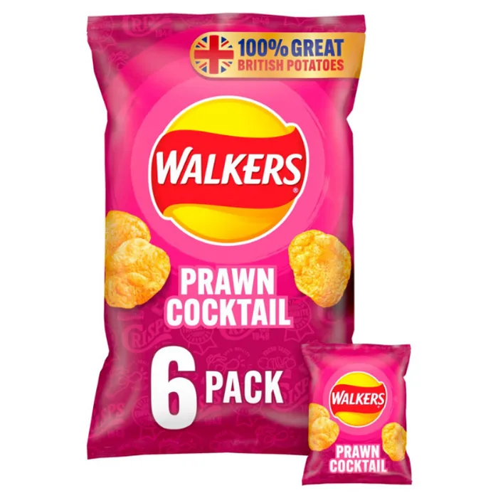 Walkers Prawn Cocktail 6pk