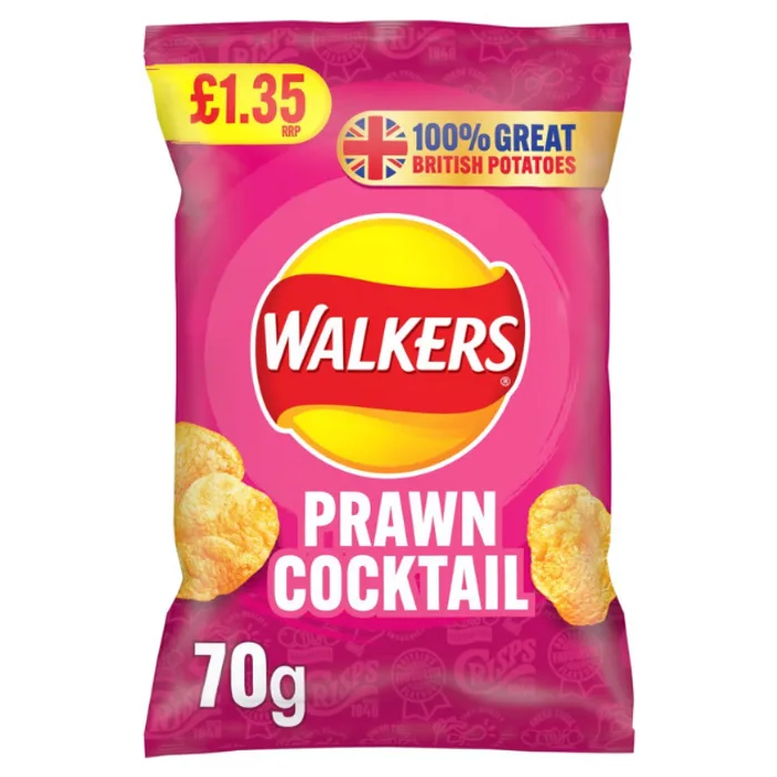 Walkers Prawn Cocktail Sharing Crisps PMP 1.35 70g