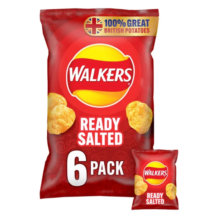 Walkers Ready Salted 6pk
