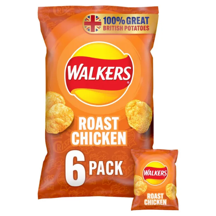 Walkers Roast Chicken 6pk