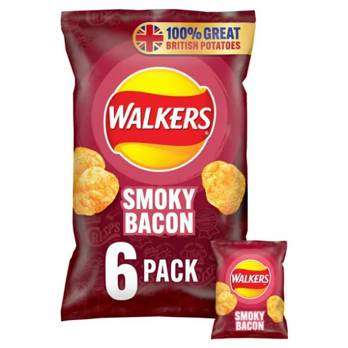 Walkers Smoky Bacon 6pk
