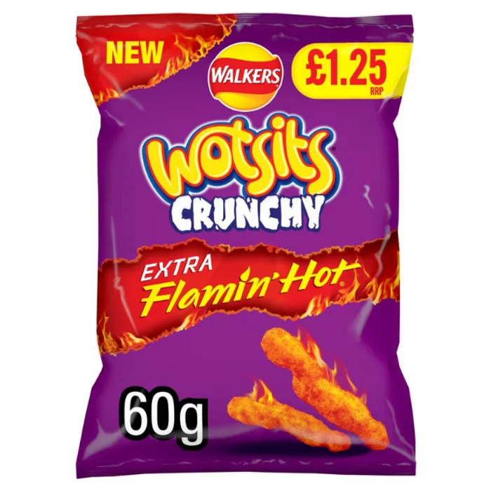 Wotsits Crunchy Extra Flamin' Hot PMP 1.35 60g